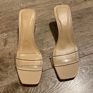 Clear heeled sandal